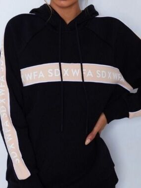 White Fox Boutique x Sarah’s Day Black Hoodie Logo